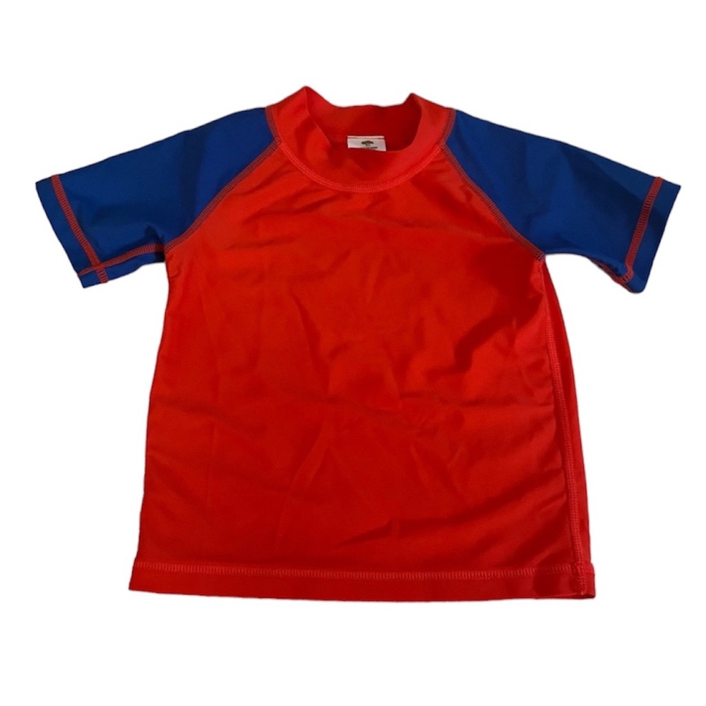 Tucker + Tate Baby Size 12 to 18 Months Orange and Blue Short Sleeve Rashguard